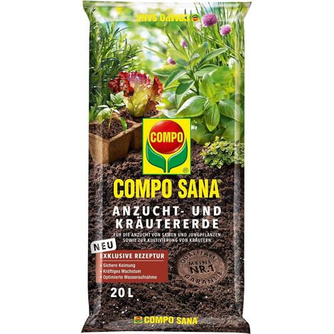 COMPO SANA® Anzucht- und Kräutererde - 20 Liter