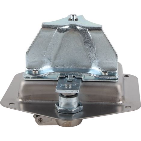 Loquet de porte de remorque pliable en acier inoxydable poli avec poignée en T pour boîte à outils, camion, camping-car ou caravane (1/5)