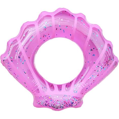 Anneaux de natation en coquille pour enfants adultes piscine anneau de natation flotteur gonflable radeau eau tube de natation été plage fête décoration (rose, enfants) (1/5)