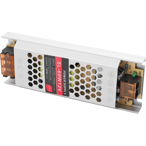 LED-Netzteil für ultradünne Streifen, Gehäuse aus Aluminiumlegierung, Transformator 12 V 5 A 60 W (1/5)