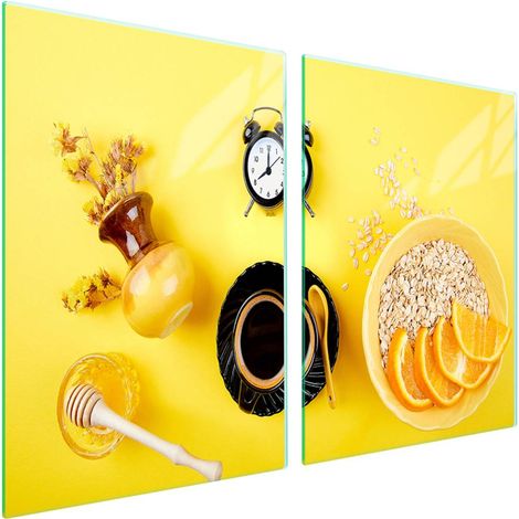 Plaque de protection en verre pour poêle 2x45x52 Cuisine (1/5)