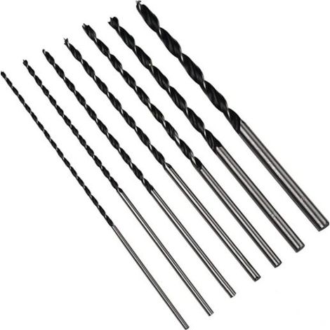 SERIE 7 PUNTE TRAPANO PER LEGNO LUNGHE 300 mm Ø 4, 5, 6, 7, 8, 10 e 12 mm