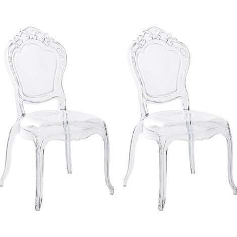 Esszimmerstuhl 2er Set VERMONT Transparent (1/5)