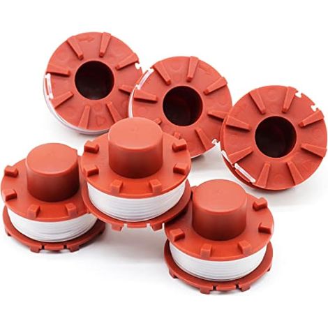 Applicable Lot de 6 bobines de fil pour débroussailleuse Einhell GE-CT 36/30 Li E Solo Longueur 8 m, Diamètre 2 mm (1/5)