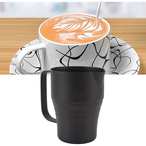 Milchaufschäumer aus Edelstahl, konischer Ausguss, dickwandige Latte-Kaffee-Tasse für den Heim- und Cafégebrauch. (1/5)