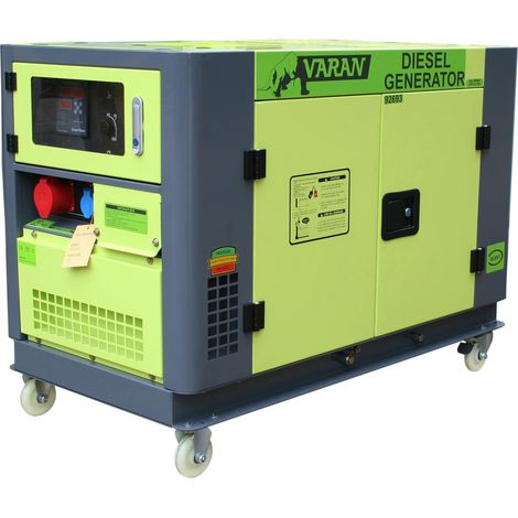 Varan Motors - 92693 Generador / grupo electrógeno diésel insonorizado 10kVa 400V 230V 12V, refrigeración con AGUA (1/5)
