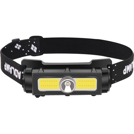 Lampes frontales lampe frontale running lampe frontale led Lampe de poche étanche avec 7 vitesses et 300 à 400 lm – Parfaite pour le camping, la randonnée et l'utilisation d'un casque de sécurité (1/5)