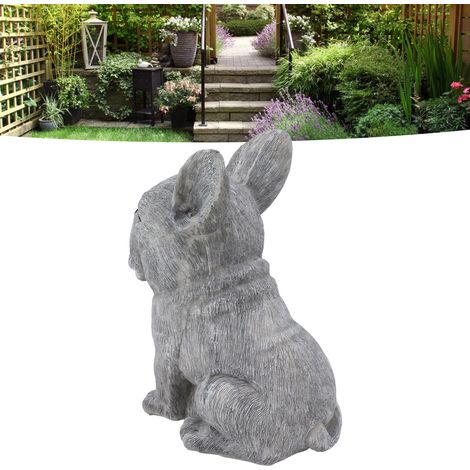 DIY-Gartenfigur eines Hundes aus Kunstharz, rissfest, Heimdekoration für Garten, Rasen, sitzender Hund