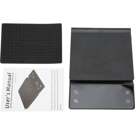 Balance de cuisine numérique 6002, 3 kg, écran tactile avec minuterie, pèse-aliments électronique pour café filtre et dosage précis (1/5)