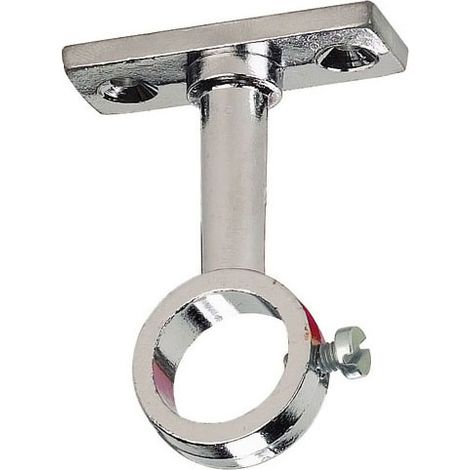 Itar – Piton sur platine zamac Ø16mm – Décor chromé – Fixation à visser pour tube de penderie – Hauteur 50mm – Vendu à l'unité