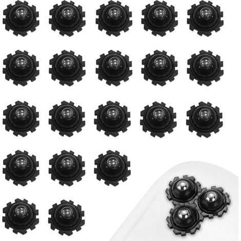 20 Stück kleine Möbelrollen, selbstklebende Lenkrollen, 360°-Mini-Kugellagerrollen, Universalrollen für Mülleimer, Aufbewahrungsboxen und kleine Möbel