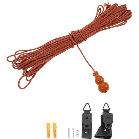 Pièces pour Enrouleur De Store Kit de Levage pour Rideau Fenetre et Store en Bambou Cordon de Réglable Accessoires avec 2 Poulies de Tringle et 2 Vis pour Réparation (1/5)