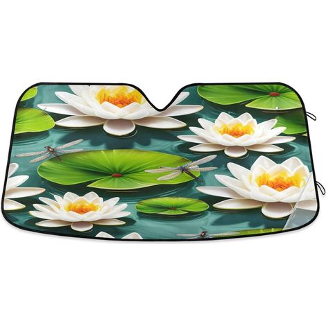 Tableau de protection solaire pour voiture, imprimé hortensia (1/5)