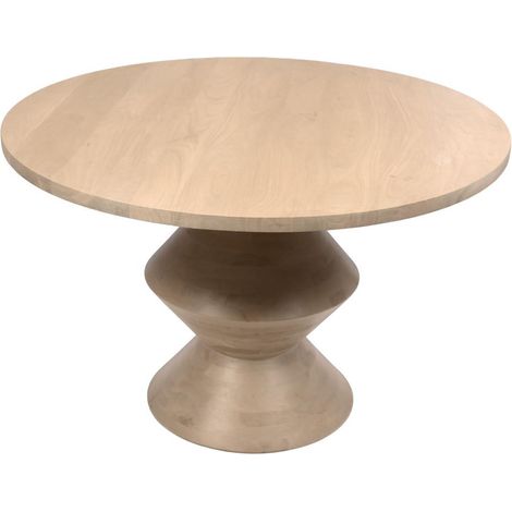 Amadeus - Table à manger ronde 4 à 6 personnes en manguier Agar (1/2)
