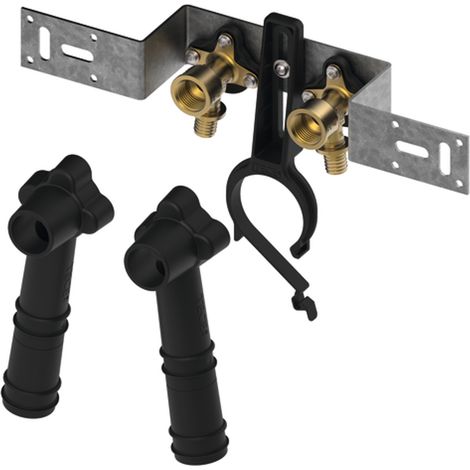 TECE TECEflex Unidad de montaje con placas de pared Distancia entre ejes 80 mm, Dimensión 16 x Rp 1/2 Bronce de silicio, 720565