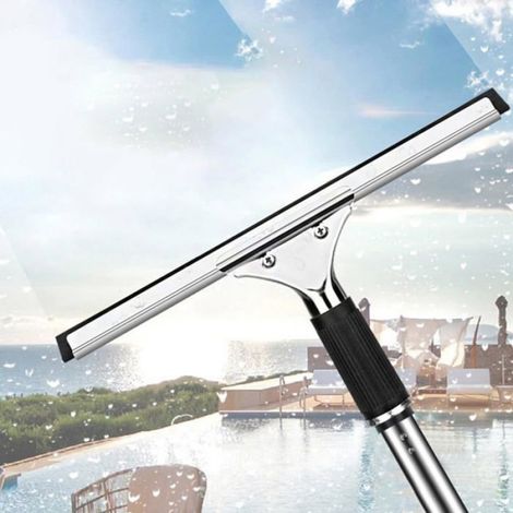 Raclette - Acier Inoxydable - Pour Vitres Fenêtres Miroirs Cabines De Douche Voitures - 1 Pièce (1/5)