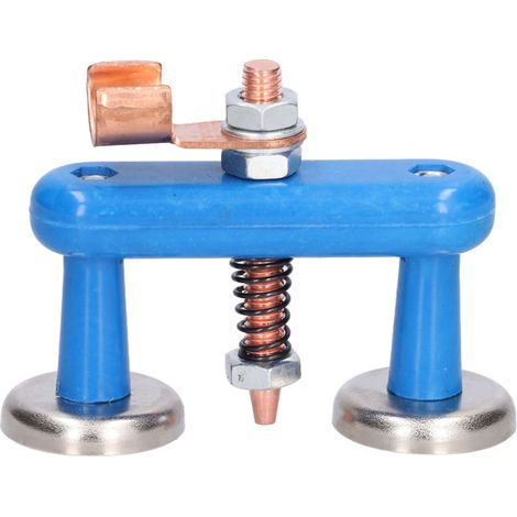 Beyamis Support de soudage magnétique bleu robuste et durable à forte aspiration, utilisation pratique, tête d'aimant de soudage (1/5)