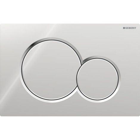 Pour Plaque de déclenchement WC Geberit Sigma01 chromé brillant – Dimensions 24.6x16.4cm – Compatible SIGMA01 – Design moderne et élégant