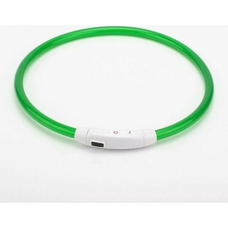 Collier Lumineux Chien Rechargeable,Collier Chien LED Lumineux, Clignotant Collier de Sécurité pour Tous Les Chiens pour Les Petits Grands Chiens de Taille Moyenne Qui Courent la Nuit (vert) -Versaill (1/5)