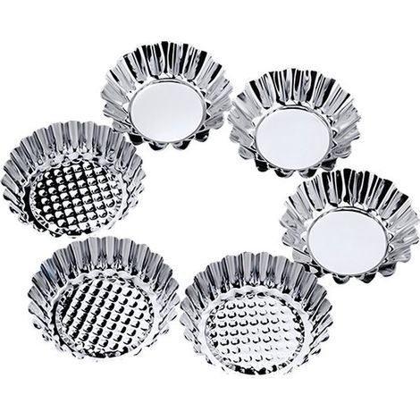 12-teiliges Set aus Edelstahl-Kuchenformen/Tortenformen – mittel + groß (1/4)