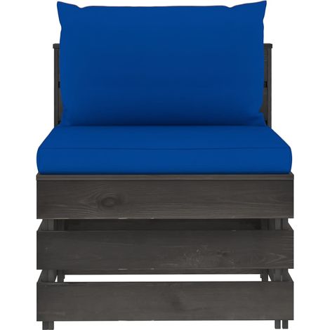 Maison Exclusive - Modulares Mittelsofa mit Kissen Grau Imprägnie (1/5)