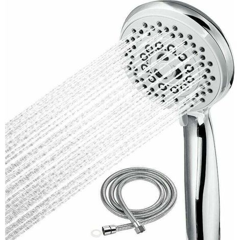 Shower head, shower head, antique shower head, universal accessories, 5 modes, high pressure, water supply, ABS + stainless steel, bath shower (1/4)