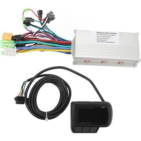 Kit contrôleur moteur sans balais 36V 48V 500W 28A avec écran LCD, onde sinusoïdale, 3 vitesses, étanche, pour vélo électrique (1/5)