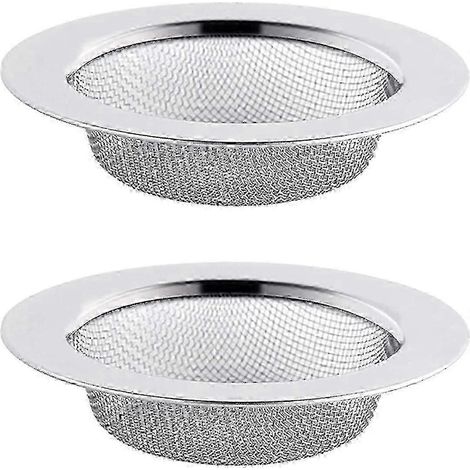 Lot de 2 filtres d'évier en acier inoxydable, passoire de 11,5 cm, crépine d'évier de cuisine
