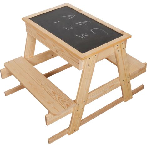 Tavolo Picnic da Giardino Ginger Home per Bambini con Lavagna Nera e Vano Contenitore (1/5)