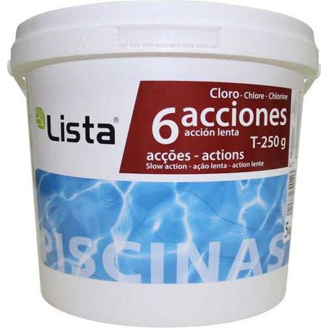 Cloro 6 Acciones T-250 g 5 kg LISTA