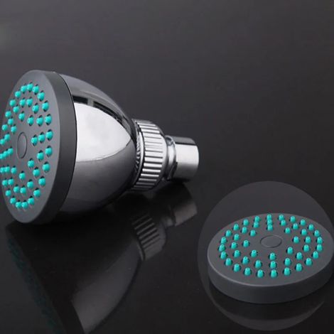 MIMOSON-1pc Shower Head ABS Chrome Hand Held Water Saving Rround Shower Faucet Head Universal Bathroom SPA Shower head (1/5)