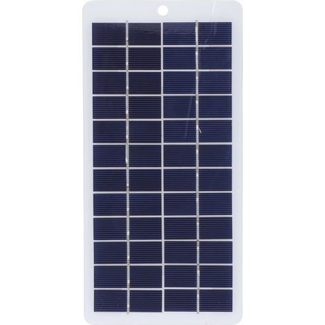 Decdeal Panneau solaire en Silicone polycristallin 5W 12V, chargeur Portable à haute transmission de la lumière pour éclairage public (1/5)