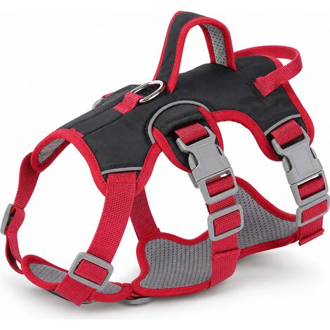 harnais et laisse solide et durable M 32 x 29 cm noir