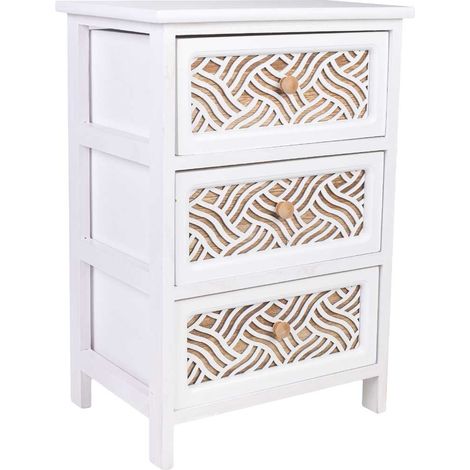 Cajonera de madera blanca 40x29x58h cm (1/5)
