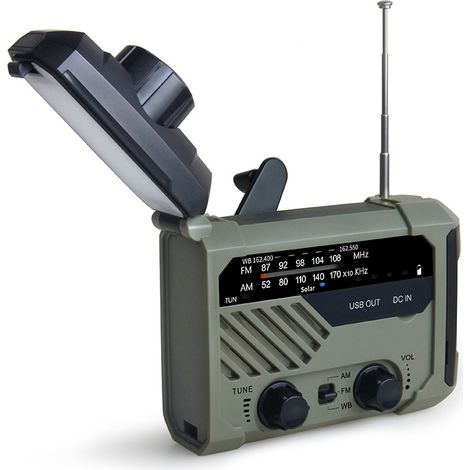 Solarradio, Notfall-Überleben, High-Tech-Militär, tragbares Kurbelradio, Generatorradio mit AM/FM, Notfallradio mit Kurbel, professionelle Überlebensausrüstung