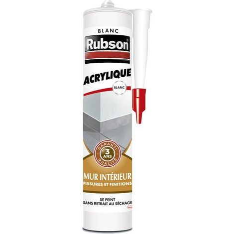 Mastic d'étanchéité mur intérieur finition, RUBSON, 280 ml blanc