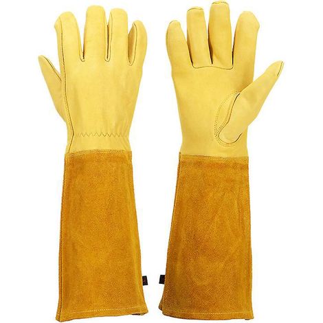gants De Jardinage En Peau De Mouton Longs Gants De Protection Du Travail Anti-coup De Couteau Anti-coupe Fleur Art Spcial Jardin De Protection Pa (1/5)