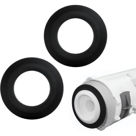 Joint de chasse d’eau silicone noir – 2 pièces compatibles Siamp Optima 49/50, dimensions 72 x 45 mm, référence 34490507 (1/5)