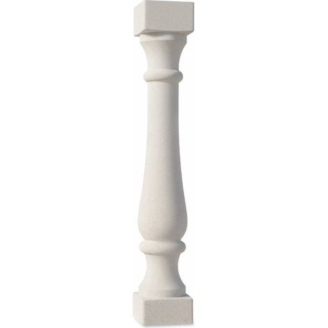 Balaustre Peñalara 80 cm - Hasta 104 cm de altura total con el remate - 13 × 13 × 80 cm - Unidad - Blanco