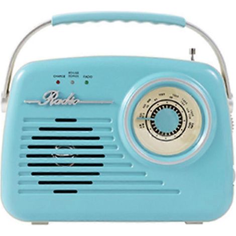 Multifunktionales Vintage-Bluetooth-Radio im Retro-Design mit USB-, BT-, SD-, FM- und AUX-Anschluss, ideal für Zuhause und Büro. (1/5)