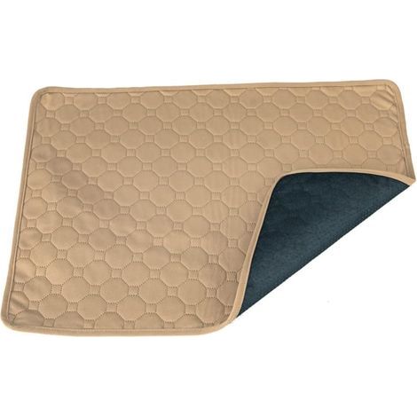 Lot de coussinets d'entraînement pour chiots 100 x 70 cm, lavables et absorbants, antidérapants et anti-fuites, réutilisables, remplacement idéal des coussinets jetables, kaki (1/4)