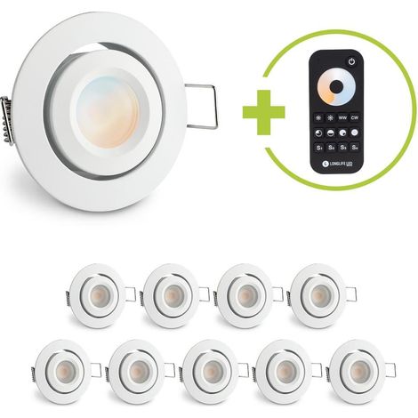 Einbaustrahler Mini schwenkbar Matera 3W CCT IP44 - Farbe: weiß - Anzahl: 10x