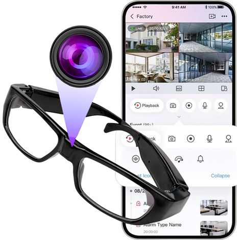 Mini-Kamera in Brille MG04 WiFi