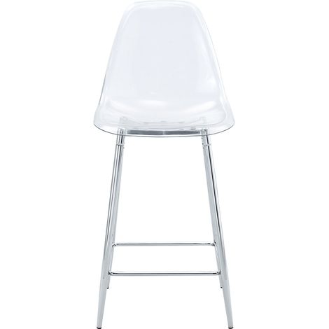Set mit 4 transparenten Barhockern mit Metallgestell, modernes Design (1/5)