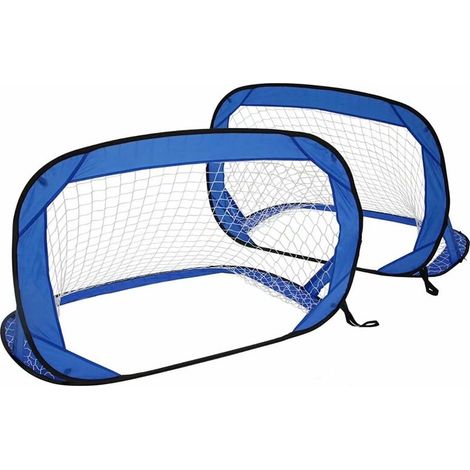 Ensemble de 2 mini-buts de football pop-up 120 x 80 cm, pliables, pour jardin et plage – DELKEVIC (1/5)