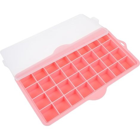 Bac à Glaçons Rectangulaire en Silicone Alimentaire avec Couvercle, (1/5)