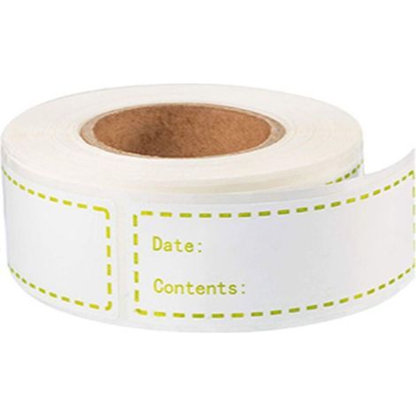 500 feuilles, 1 x 3 pouces, autocollants de rangement amovibles auto-adhésifs, étiquettes vertes, étiquettes de date de congélation des aliments, résistants à la graisse, faciles à nettoyer (1/4)