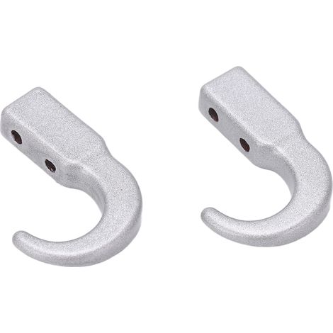 2x Crochet de Remorque Simulation Métal Alliage de Zinc pour Voiture RC SCX10 10/10 Argent (1/5)