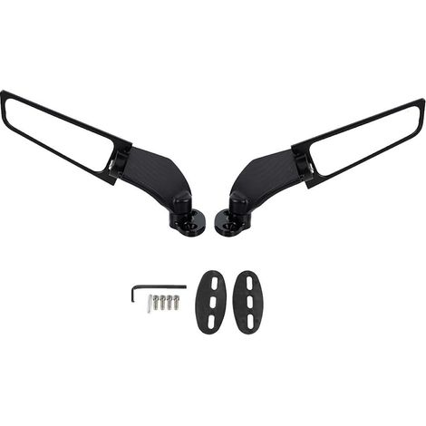 Rétroviseur coupe-vent compatible Kawasaki Yamaha, aileron de rétroviseur fixe pour moto (1/5)