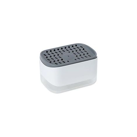 Distributeur de savon liquide avec porte-éponge 2 en 1, pompe à main en plastique pour évier de cuisine – (1/5)